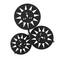 24" Black Metal Folding 3-Tier Plant Stand with Sun Face Cutouts